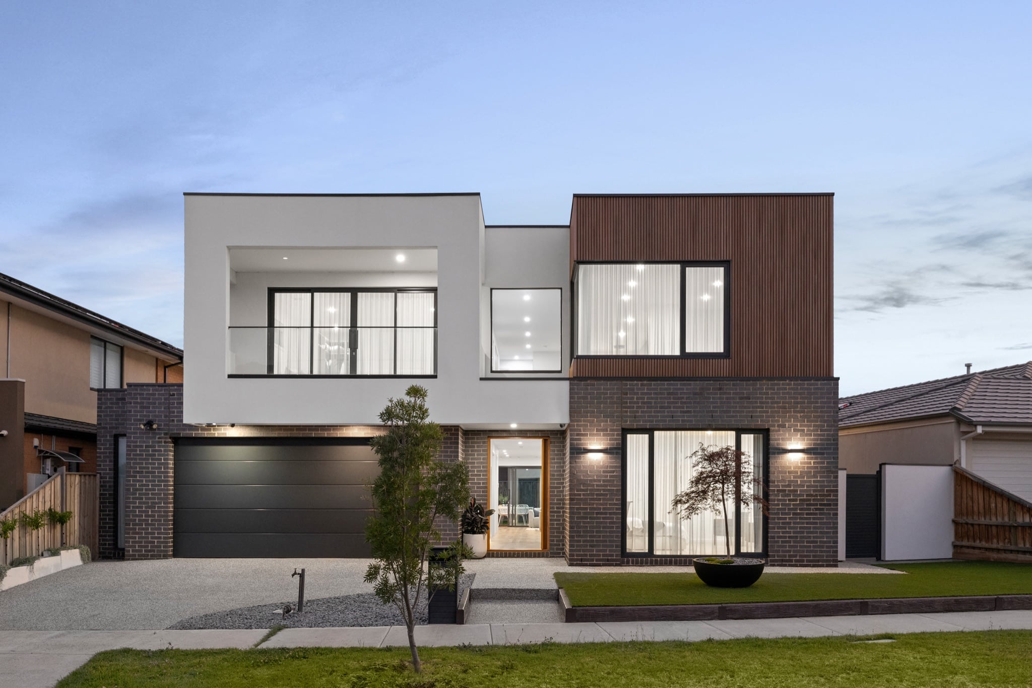 Facade of a home built by Senka Homes