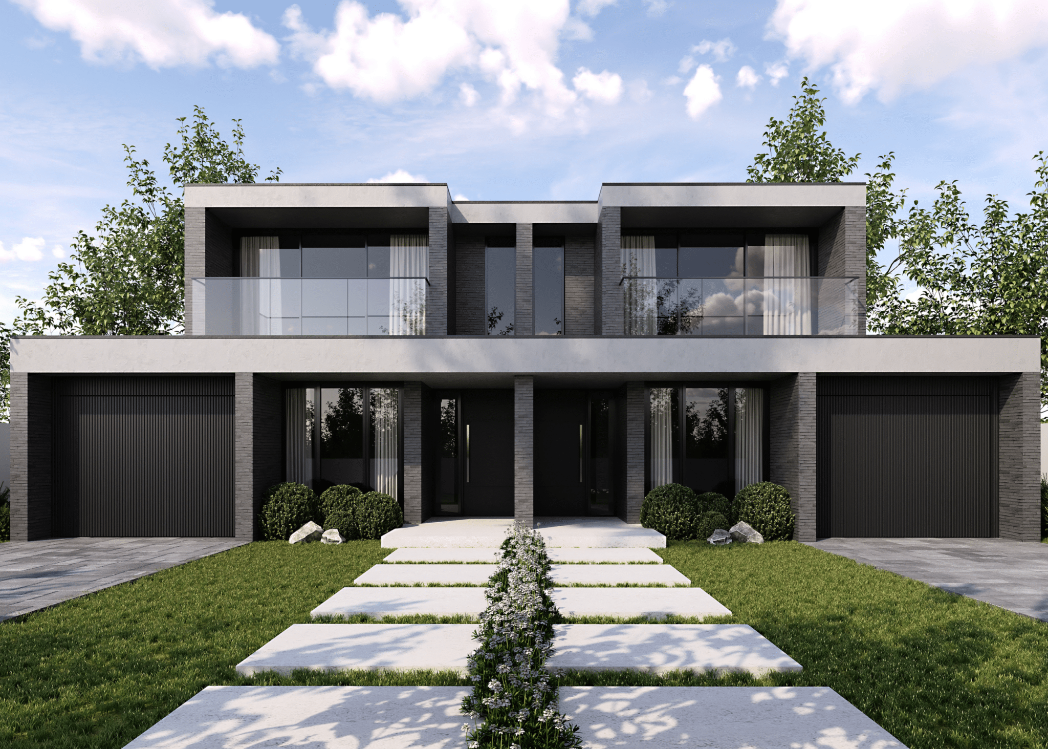 Facade of a home built by Senka Homes