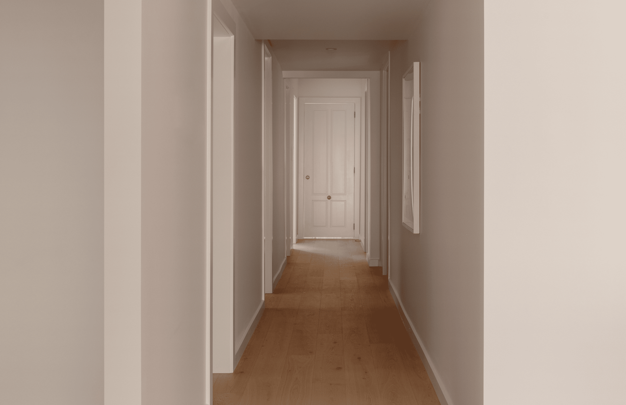 Entry and hallway in a home built by Senka Homes
