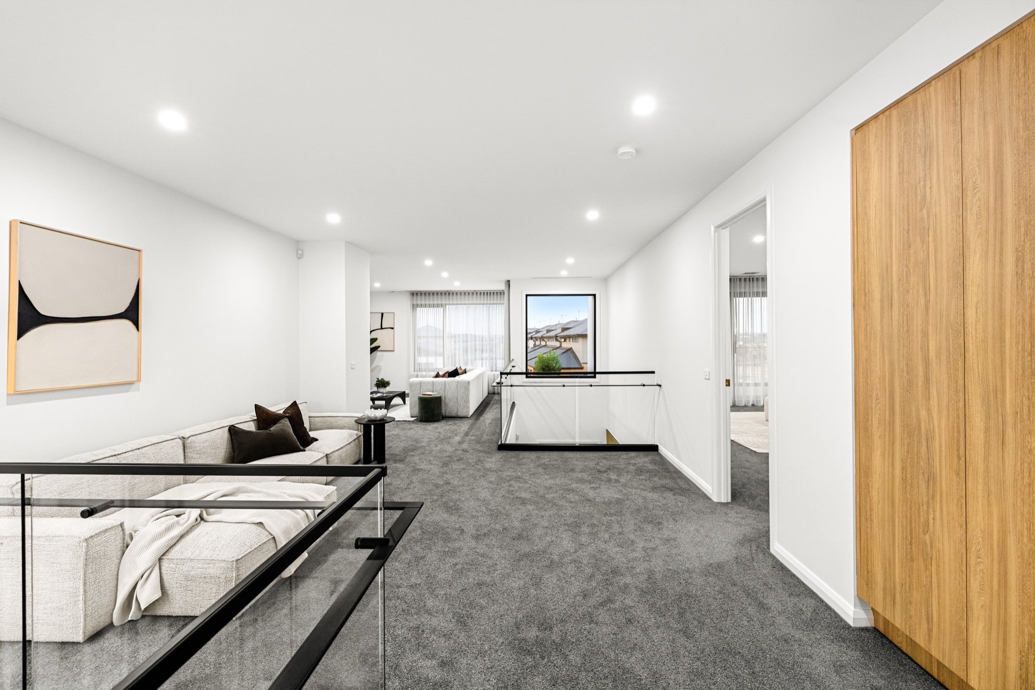 Open plan living area in a home built by Senka Homes